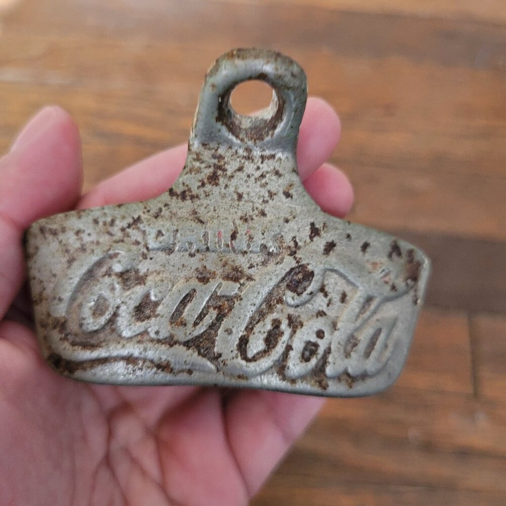 Vintage Coca Cola Wall Mount Bottle Opener 1940s 1950s Pin Up